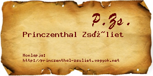 Princzenthal Zsüliet névjegykártya